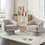 Fauteuil d'appoint pivotant à 360 ° avec accoudoirs, tissu chenille confortable-786084487