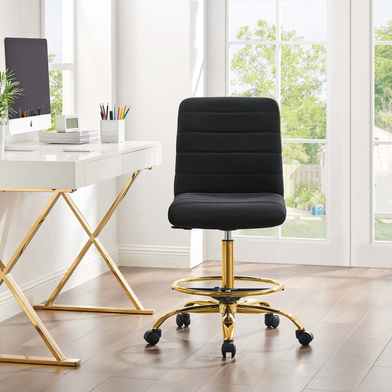 Chaise de dessinateur Ripple Performance, Noir