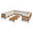 Structure teck / coussin beige sélectionné