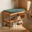 Banc rembourré vert-1090902347