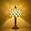 Lampe de table 14,5 po de style vitrail Tiffany, abat-jour fait à la main raisin, lampe de lecture de bureau parfaite pour une grande table de chevet de salon