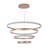 4 - Light Unique Gold Aluminum Dimmable LED Chandelier With White Acrylic Diffusers