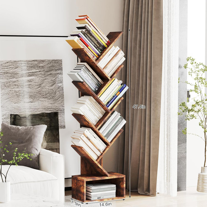 120.4cm H x 20.1cm W Standard Bookcase