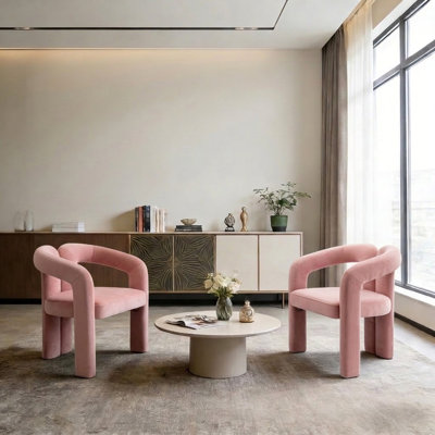 Stylish Set of 2 Upholstered Waiting Room Reception Chair Dining Chair Accent Armchair for Reception Room Dining Room Living Room