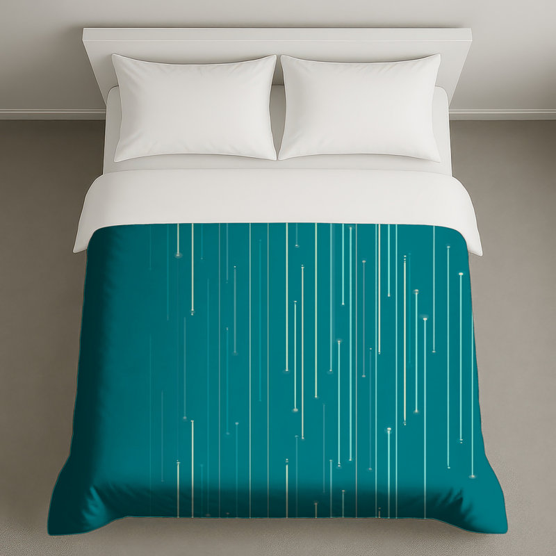 Housse de couette Lines Bedding, Housse de couette pour très grand lit, Abstrait bleu