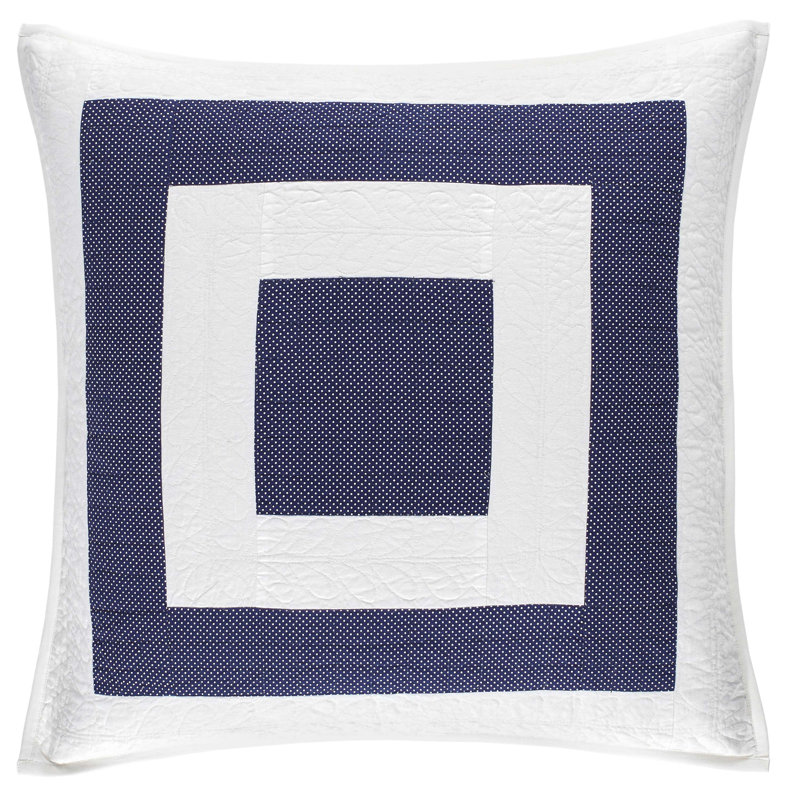 Birch Point Navy Quilted Sham, Euro