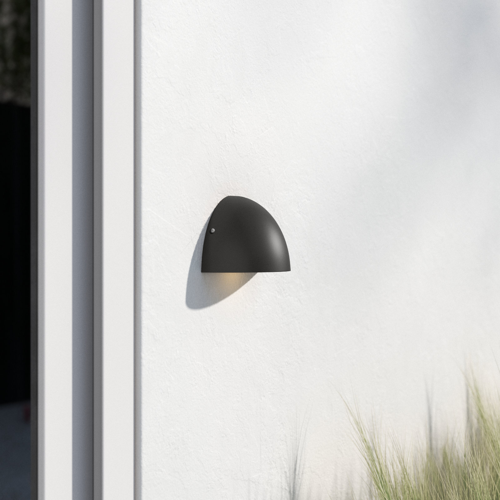 Luther Single Light Novelty Outdoor Aluminum LED Wall Light, Architectural Bronze