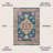 Lathan Bohemian FLAIR Boho Vintage Medallion Navy/Red Rug-148660844