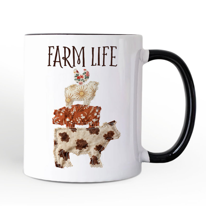 Tasse en faux patchwork Western Farm