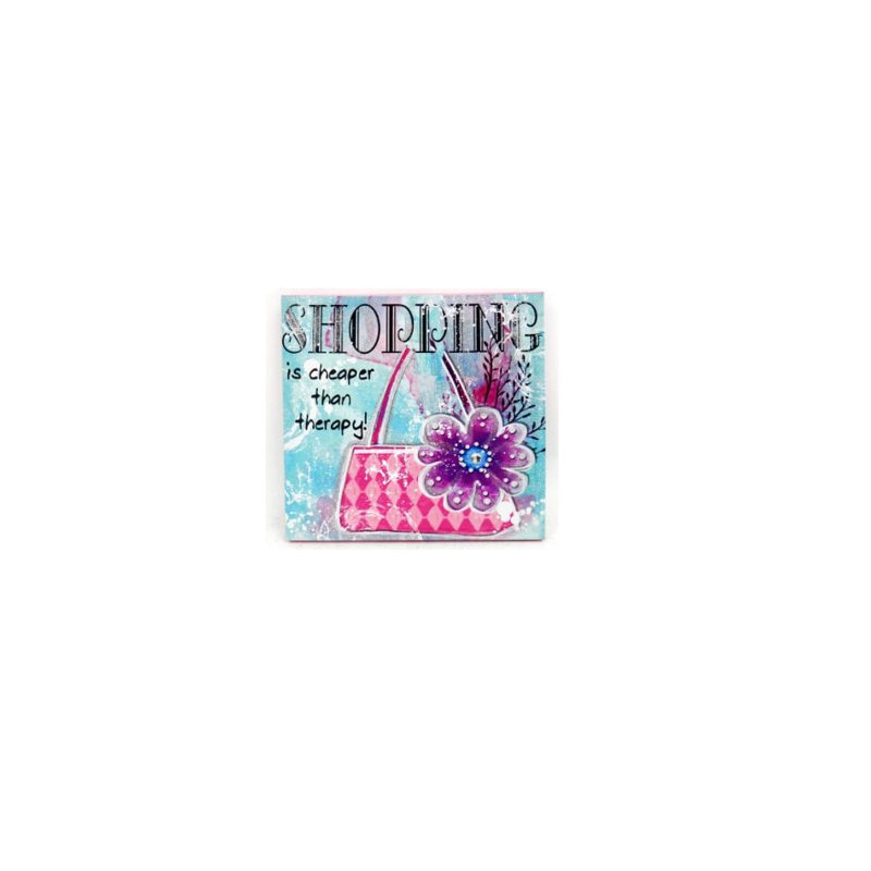 Shopping Is Canvas Plaque