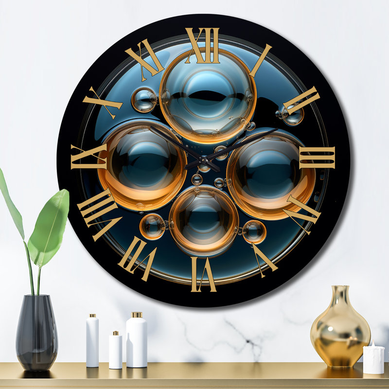 Horloge murale en métal, Grand