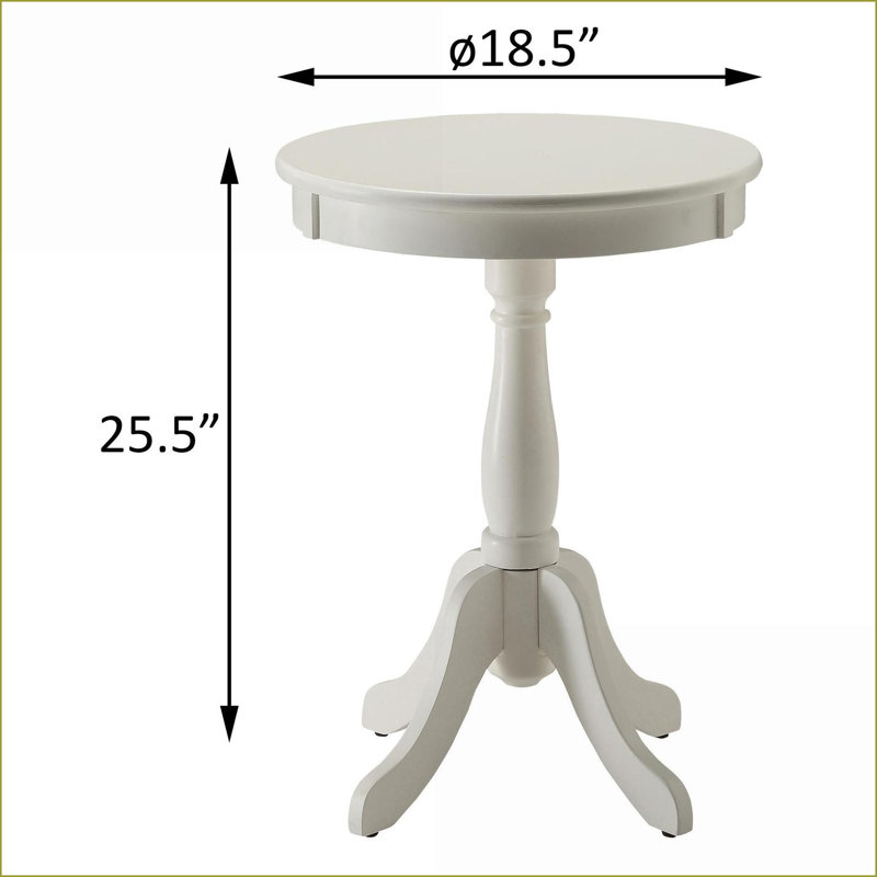 Table basse blanche avec piédestal tourné Farmhouse