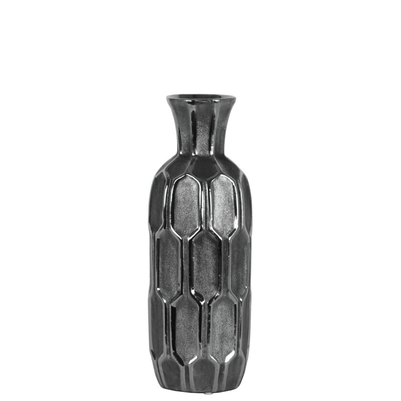 Vase rond en céramique Sima, H 14 po x l 4,75 po x P 4,75 po