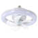 Compact 10-Inch Socket Ceiling Fan With Light, 360° Rotating Blades, Remote Control & Dimmable 3-Color LED Lighting