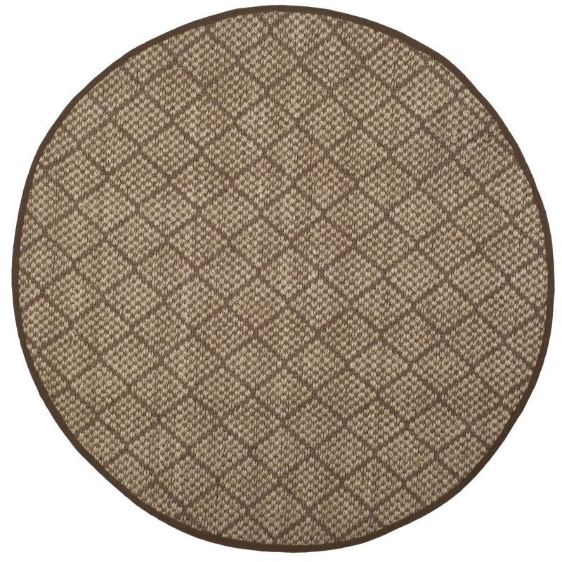 Tapis naturel à motif géométrique Aerionna, Rond 6 pi