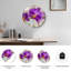 Horloge murale mauve mauve en verre-1613105499