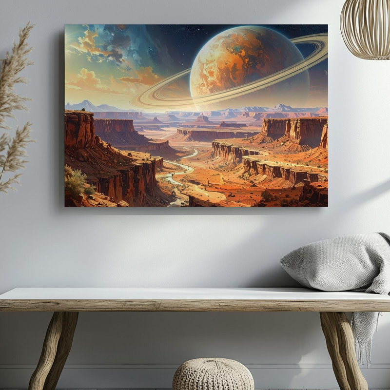 Art mural sur toile Alien Landscape, H 9 po x l 12 po
