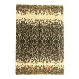 Handmade Cotton and Silk Abstract Area Rug