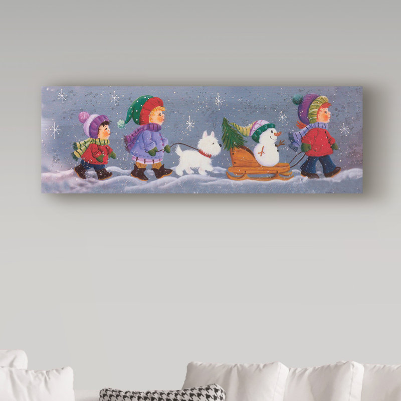 « children parade », art sur toile, H 6 po x l 19 po x P 2 po