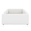 Twin Upholstered Platform Bed Frame With Guardrail & Built-In Charging Station