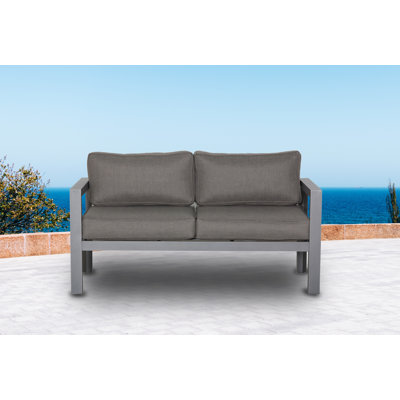 Causeuse de patio avec coussins Aliyha