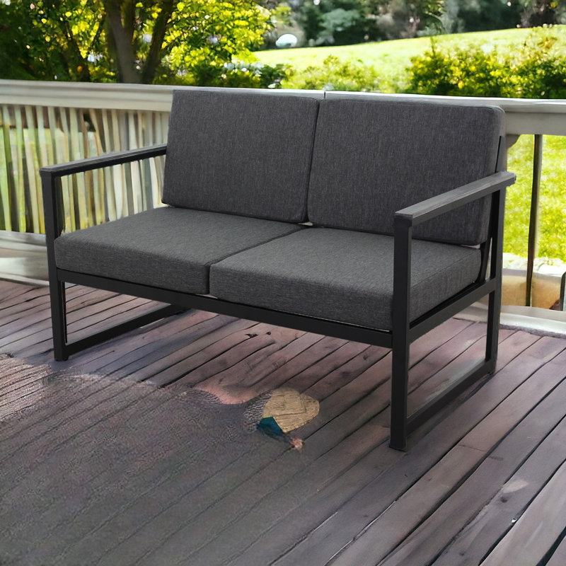 51.57'' Wide Steel Loveseat with Cushions