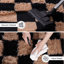 Tapis à carreaux noir et chameau pour l'intérieur, adapté aux salons, aux chambres et aux chambres d'enfants.-2030541860-2030541885