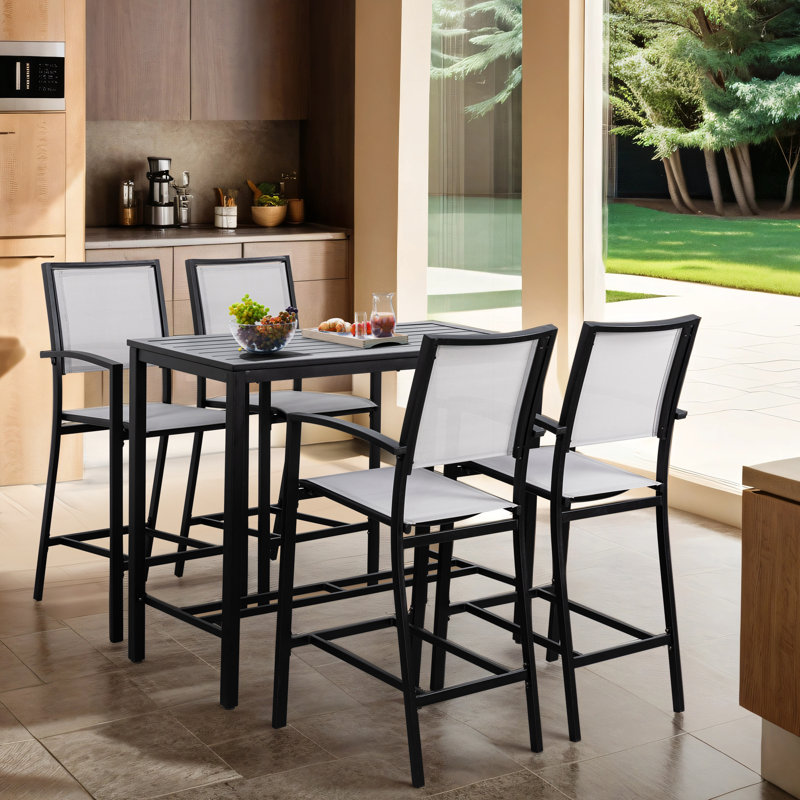 Castanon 4 - Person Patio Dining Set with Rectangular Table