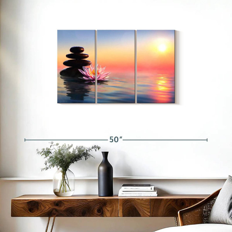 Coucher de soleil zen Kerrick, H 20 po x l 33 po