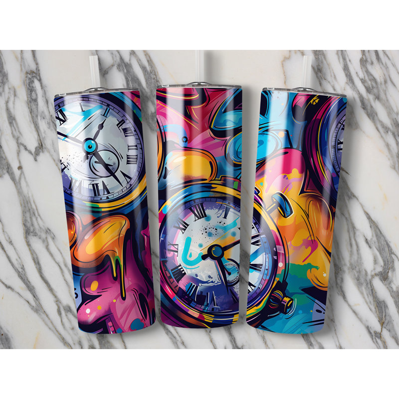 Choose Handmade Tumblers 591ml Vacuum Insulated Stainless Steel (18/8) Travel Tumbler with Straw