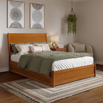 Avdesh Solid Wood Sleigh Trundle Extra Bed