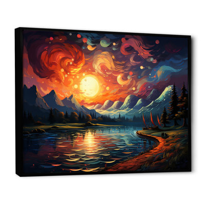 «Planets Sunset on Mountain I», reproduction sur toile