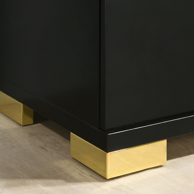 Table de chevet Modern Elegance, Noir