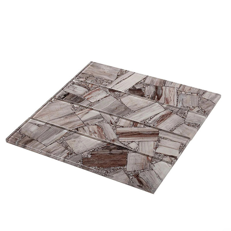 Carnelian 3" x 12" Glass Brick Look Subway Wall & Floor Tile