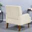 Chaises d'appoint confortables, chaise beige moderne en velours côtelé pour la maison