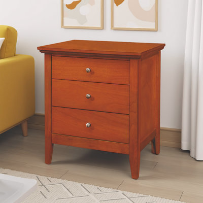 Lausanne Oak 3 Drawers Nightstand