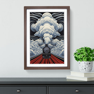 Steam Train Op - Single Picture Frame Print on Wood