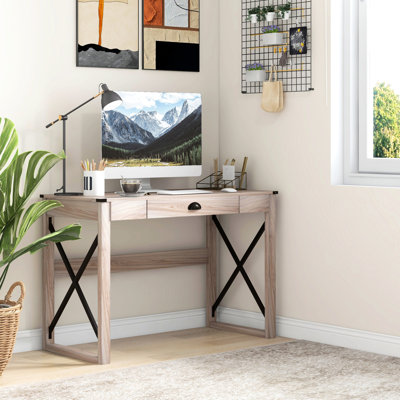 44" Office Desk With Storage - Stylish And Practical For Your Work 44 Inch Drawer Versatile Daily Tasks