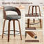 Tabouret de comptoir pivotant confortable avec pieds en bois massif durable-120285792-120285785