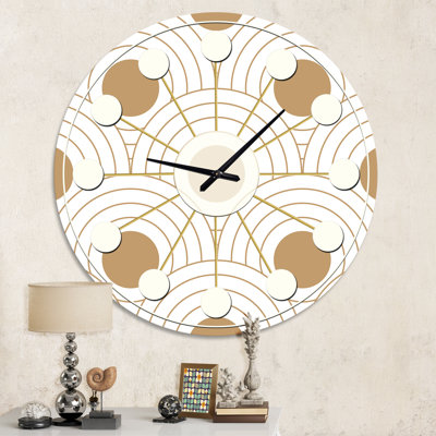 Horloge murale circulaire de conception rétro Mid-Century