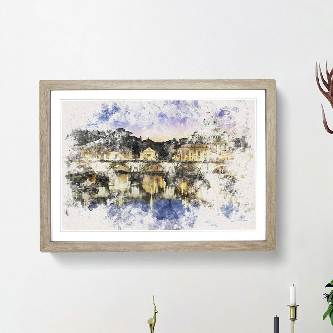 St. Peters Basilica in Rome Italy - Framed Print