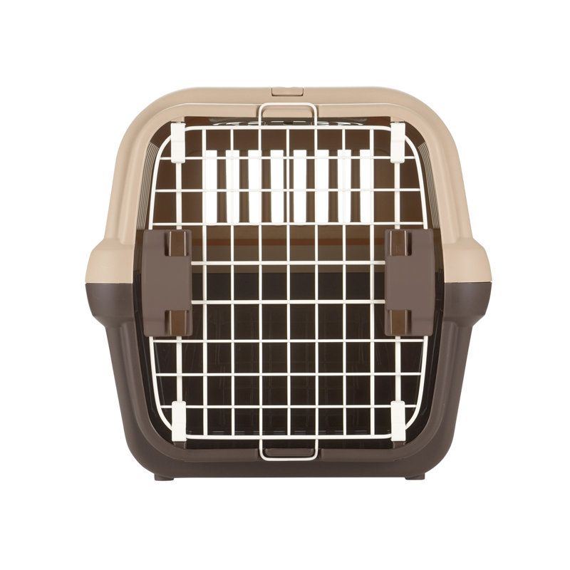 Porte-animaux double porte, Brun, Moyen (H 22,4 po x l 14,4 po x P 14,4 po)