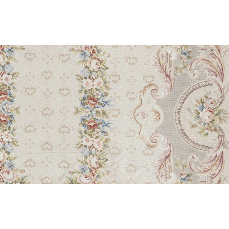 Needlepoint Wool Oriental Area Rug