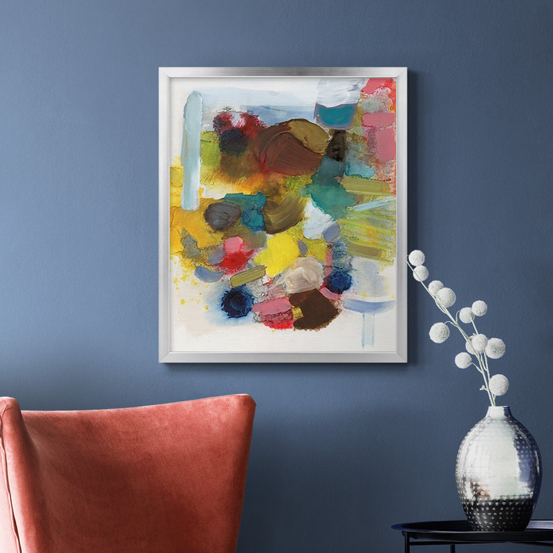 «Tout à la fois», toile encadrée de qualité supérieure - prête à être accrochée, Argent, H 24 po x l 20 po