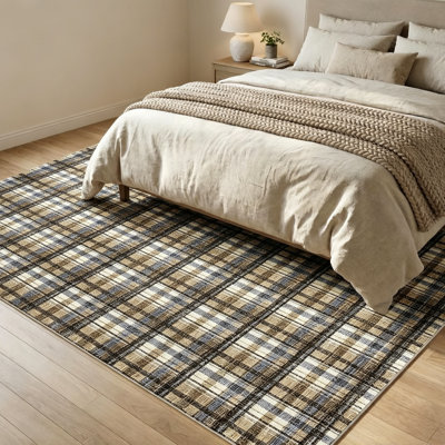 Washable Runner Rug - Premium Non-Slip Bathroom & Kitchen Rug for Laundry, Hallway & Bedside with Rubber Backing, Soft Stain-Resistant & Non-Shedding Carpet, Modern