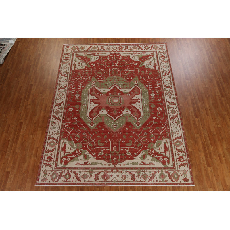 Hand-Knotted   Wool Turkish Rug 9x12