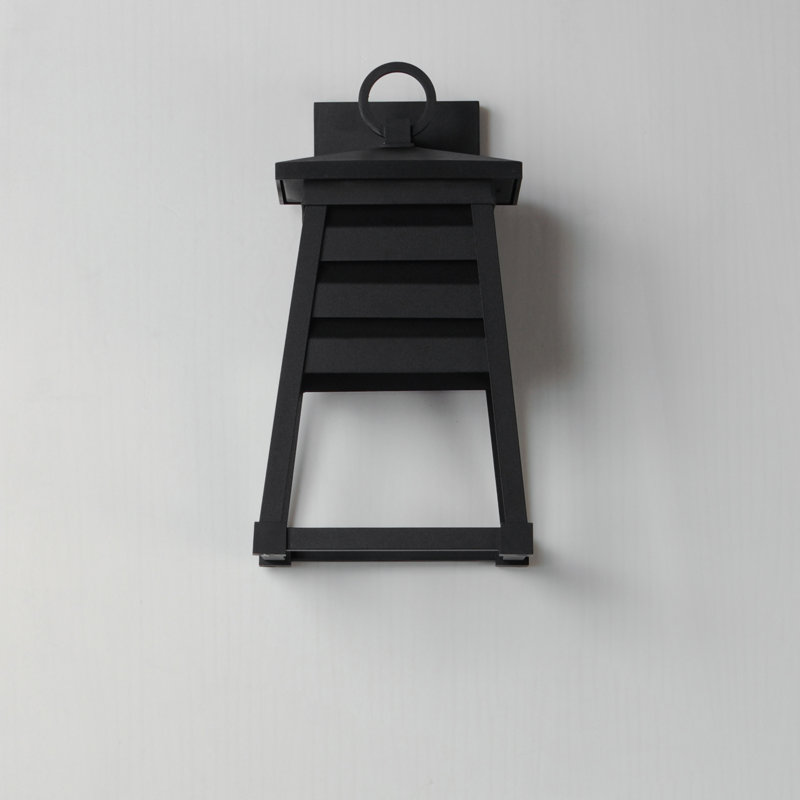 Renlee Aluminum Wall Light, Black, 14" H x 7.5' W x 8.25" D