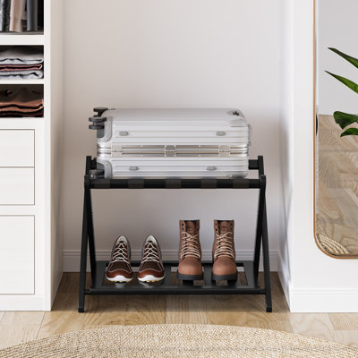Folding Bamboo Luggage Rack