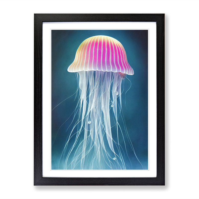 Angilee Jellyfish Vol.2 - Picture Frame Print, Black, 25cm H x 2cm W x 3cm D