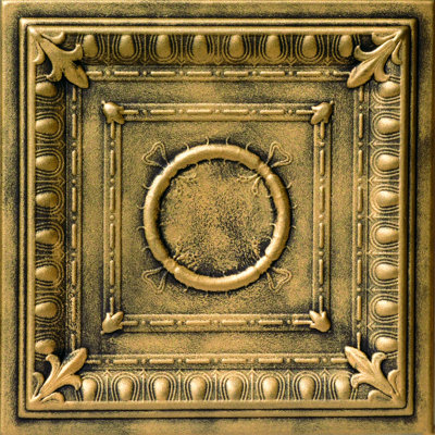 Romanesque Wreath 1.6 ft. x 1.6 ft. Polystyrene Glue-up Ceiling Tile
